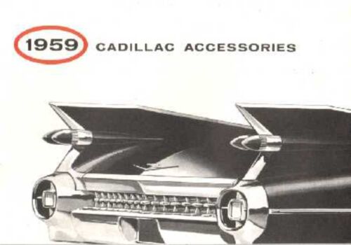 1959 Cadillac Accessory Sales Brochure Literature Book Options Features Options
