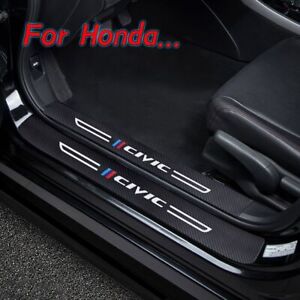 Leather Carbon Fiber Car Door Sticker For  Civic Auto Accessories (For: Honda Civic)