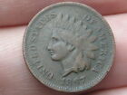 1867 Indian Head Cent Penny- VF/XF Details