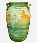 Middle Period Roseville American Art Pottery Luffa Vase Original Sticker!