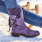Waterproof Ladies Snow Winter Boots Womens Warm Shoes Non-slip Mid Calf Size