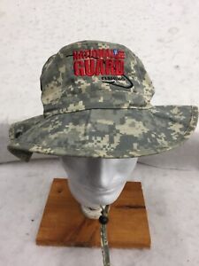 National Guard Fishing Bucket Hat  Mens Camouflage Drawstring Digital FLW