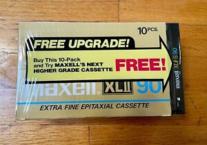 MAXELL XLII 90 Blank Audio Cassette Tapes 10 pcs SEALED Box + extra XLII-S 90