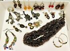 Vintage Chico’s Styles Earrings Glass Bead Necklace Lot 101