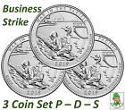 New Listing2019 P D S War in the Pacific ATB Quarter 25C BU Unc 3-Coin Set Free Shipping!