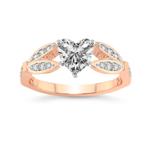 IGI Certified Lab Created Diamond Ring 14K or 18K Gold Nova Vintage Ring Charm
