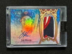 Joe Mauer 2022 Topps Dynasty 1/10 Dynastic Data Patch Auto Gold 1/1st Made Relic