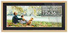 12x36 Natural Frame for 12x36 Picture or 16x40 Poster Without Black Photo Mat