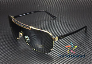VERSACE VE2140 100287 Gold Gray 40 mm Men's Sunglasses