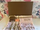 Authentic Burberry Cashmere Pale Pink Checkered Scarf With Box Personalized