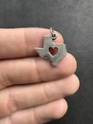 3.2g James Avery Sterling Silver 925 Texas Heart Pendant Jewelry lot T