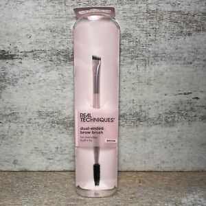 Real Techniques Dual-Ended Brow Brush For Everyday Fluff And Fix Brand New
