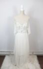 Theia Wedding Dress 'Talia' Gown Cold Shoulder with Beading NEW #890433 Size 8