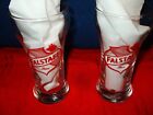 New ListingVintage  Falstaff Beer Glasses 5.625” Tall  Clear Glass Red Logo 10 Ounces