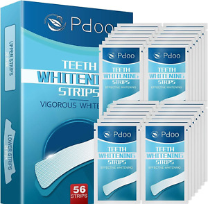 56 Teeth Whitening Strips (28-Day), Non-Sensitive Teeth Whitening Kit, Non-Slip