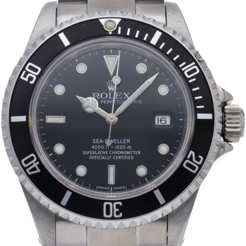 ROLEX Sea-Dweller 16600(A) Stainless Steel mensWatch black Finished 1998 USED