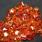 12 Pcs Natural Orange Sapphire CERTIFIED Square Shape Loose Gemstone 5x5 MM Lot