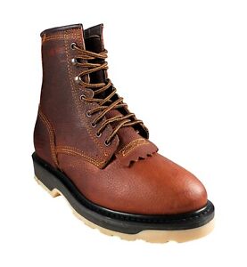 Men's Work Boots Slip Resistant Genuine Leather Lace Up 119 Dual Density
