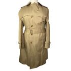 Vintage Malcolm Kenneth Men’s trench coat tan size 42 Long