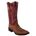 NEW Ferrini MEN'S Distressed Brown Genuine Leather S-Toe Cowboy Boots 11-EE/WIDE