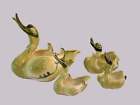 1950s Lot of 4 Vintage Swan Planter Dishes from Hull Pottery, USA - Green