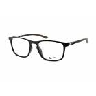 Nike Men's Eyeglasses Full Rim Black Plastic Rectangular Frame NIKE 7146 002
