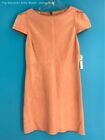 ALICE + OLIVIA Women's Peach Leather Short Sleeve Dress Size-10 (MSRP$797.00)