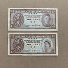 New ListingHong Kong 1 Cent Lot ND 1945 Queen and Father King George VI Currency Banknote