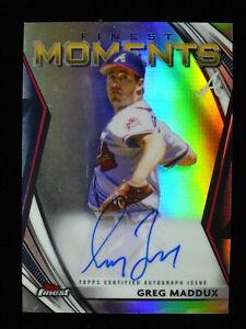 2021 Topps Finest Moments Greg Maddux On-card Auto