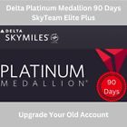Delta Skymiles Platinum Medallion & SkyTeam Elite Plus 90days