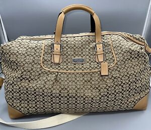 COACH VOYAGE SIGNATURE CABIN DUFFLE BAG LUGGAGE SUITCASE TRAVEL TOTE F77154