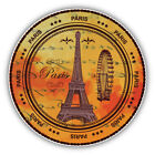 Paris France Vintage Label Car Bumper Sticker Decal