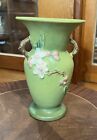 New ListingVintage Roseville Art Pottery Vase 1940’s Green Apple Blossom Handled #385-8