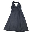 AKRIS Women's Sleeveless Snap Button Halter Strap Wrap Midi Dress Size 6 US