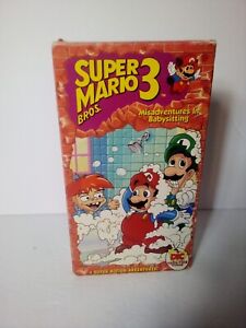 Super Mario Bros 3 Misadventures in Babysitting VHS Tape (1990) Nintendo Price⬇️