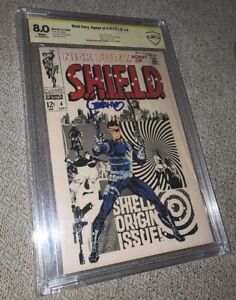 Nick Fury Agent of SHIELD 4 Marvel 1968 CBCS 8.0 SS Signed Jim Steranko VF