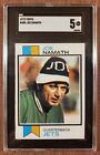 1973 Topps #400 Joe Namath New York Jets Authentic Original Football Card SGC 5