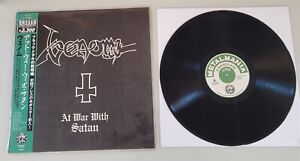 Venom At War With Satan Black Vinyl LP Record new bonus tracks poster