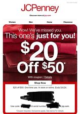 JCPenny JCP $20 Off 50Coupon Expires 5/4/24 in store online