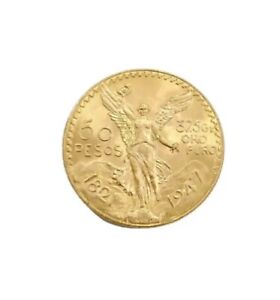 1947 Mexican Gold Centenario 50 Pesos Coin 22k