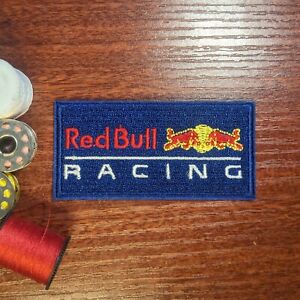 Red Bull Racing Patch Motorsports Energy Drink Embroidered Iron On 1.5x3.25