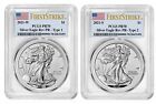 American Eagle 2021 Silver Reverse Proof Designer Edition 2 Coins PCGS PF70