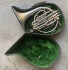 J.W.York & Son Silver Ton French Horn with Original Box
