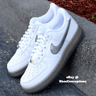 Nike Air Force 1 '07 PRM Shoes White Metallic Silver DX3945-100 Men's Sizes NEW