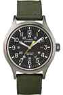 Timex T49961, Men's Expedition Scout Green Fabric Watch, Date, Indiglo, NEW