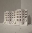 N - Scale Townhouses (4 Pack) City Buildings 1:160 White Unpainted Urban Scenery