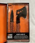 New Hatchet & Knife Set by Madman, Blued Steel w/ Paracord Wrap Handles MM