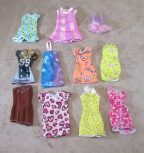 Barbie Doll Clothes DRESS Lot of 11 Vintage and Modern Various Sizes Mixed
