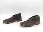 Men's Restoration Brown Suede Leather Chukka Ankle Boots, Size 13