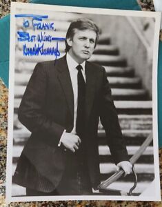 RARE SIGNED Donald Trump Authentic PSA Vintage Black & White 8x10 Photo MAGA